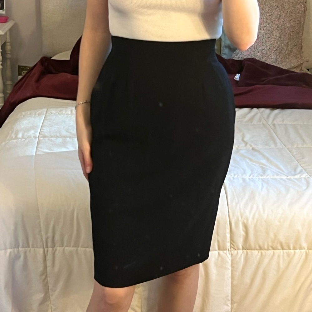 Vintage Black Pencil Skirt